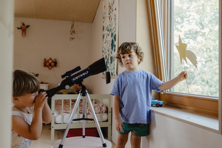 Kidywolf – teleskop dla dzieci 7+ | Obserwacja gwiazd i Księżyca | Edukacyjny teleskop astronomiczny