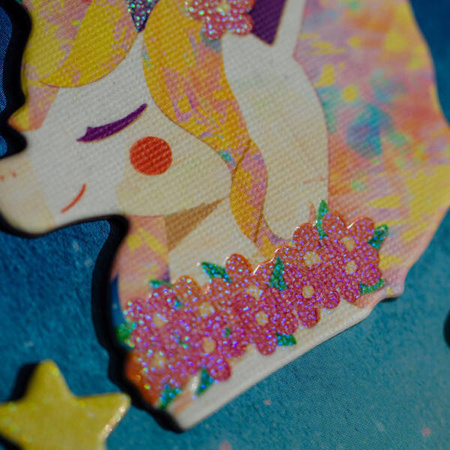 mierEdu Układanka magnetyczna - Jednorożce