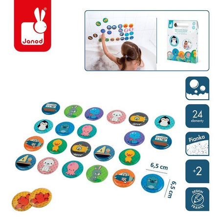 Gra memory do kąpieli Zwierzątka 24 elementy