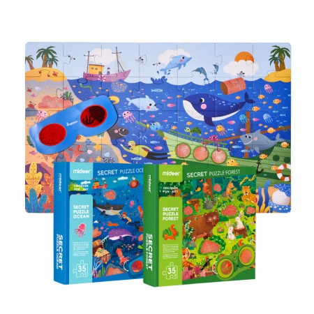 mideer Sekretne puzzle z okularami 3D mideer –Ocean (35 el.)