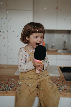 Kidywolf - mikrofon karaoke - różowy Bluetooth