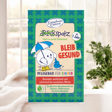 Sól do kąpieli BĄDŹ ZDRÓW – tymianek, mięta, dla dzieci od 1 roku – DRESDNER ESSENZ