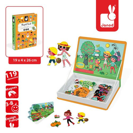 Magnetyczna układanka 4 pory roku Magnetibook, Janod
