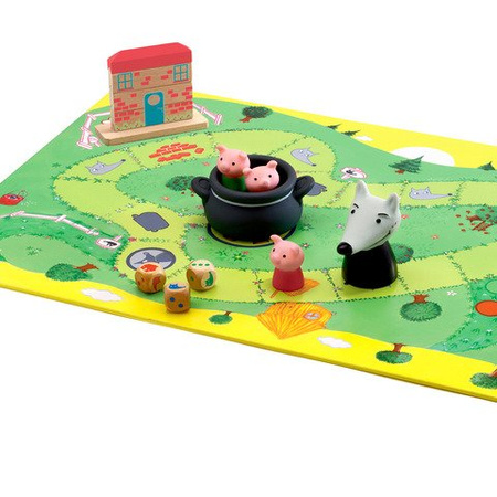 Djeco Gra planszowa Wilk i Świnki