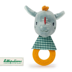 LILLIPUTIENS Grzechotka z drewnianym gryzakiem Smo