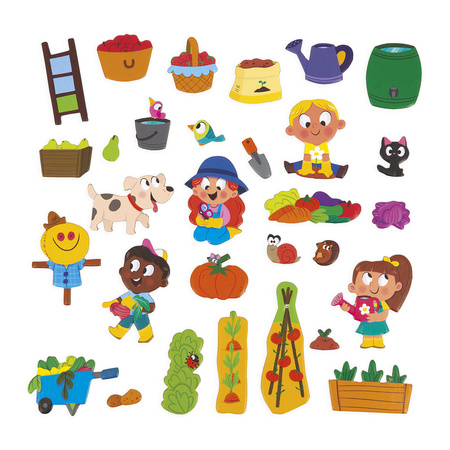 Janod Magnetyczna układanka W ogródku Magneti' stories 3+