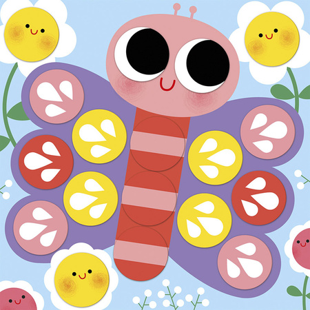 Janod Multizestaw kreatywny 2-latka My arts & crafts Okrągłe naklejki Wokół stawu 2+