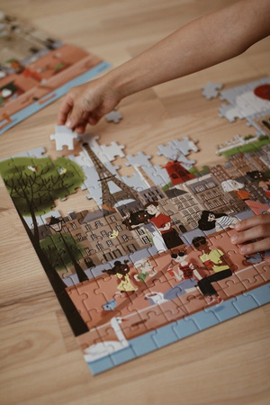 Janod Puzzle w walizce Paryż 200 elementów – układanka dla dzieci 7+