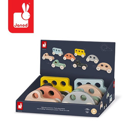 Janod Drewniane pojazdy Mix