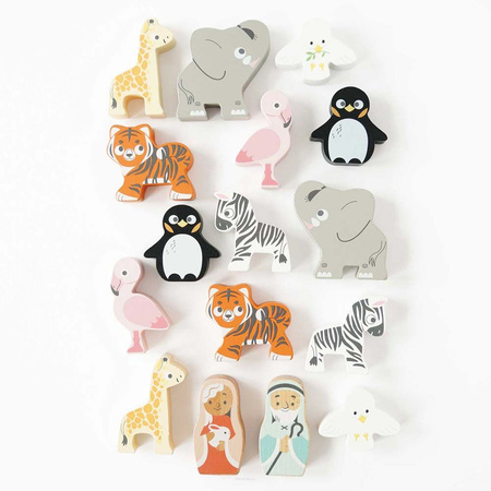 Le Toy Van Drewniana Arka Noego FSC – sorter kształtów z figurkami zwierząt, edukacyjna zabawka dla dzieci 2+