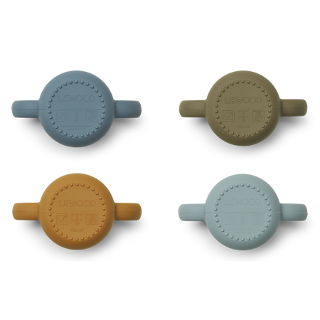 Liewood silikonowy kubek zestaw, Gene cup 4-pack Blue multi mix