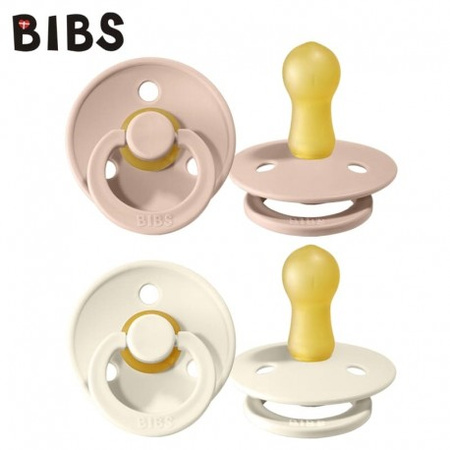 BIBS M 2-PACK BLUSH & IVORY Smoczek Uspokajający kauczuk Hevea