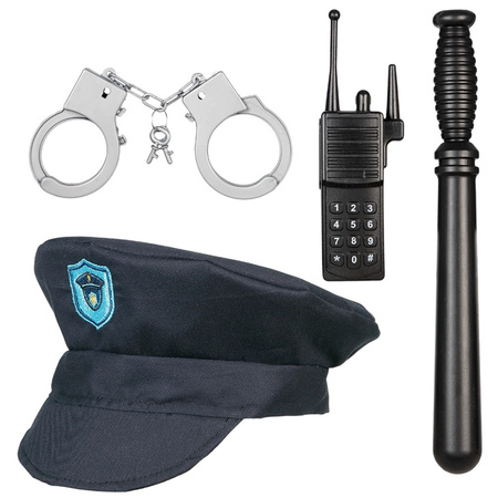 Souza! Kostium Policjanta z Czapką i Akcesoriami – strój dla chłopca 4–7 lat