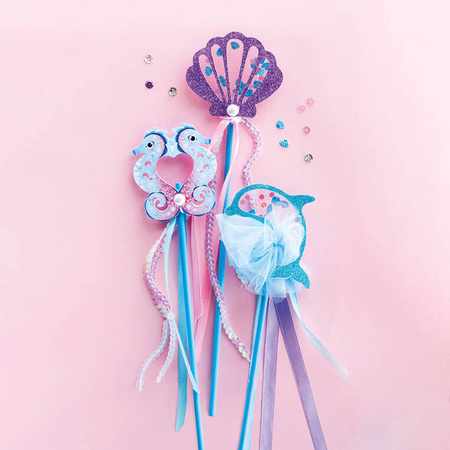 Janod Zestaw kreatywny Magic Ocean – 3 różdżki do samodzielnego wykonania 7+