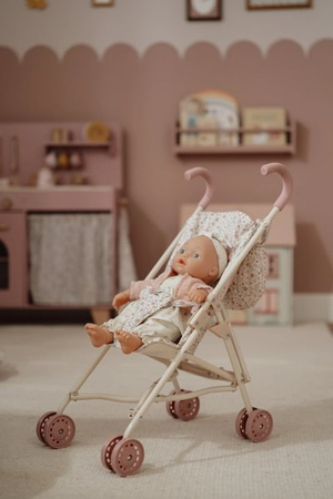 Little Dutch Wózek składany dla lalek Beż Soft Flowers