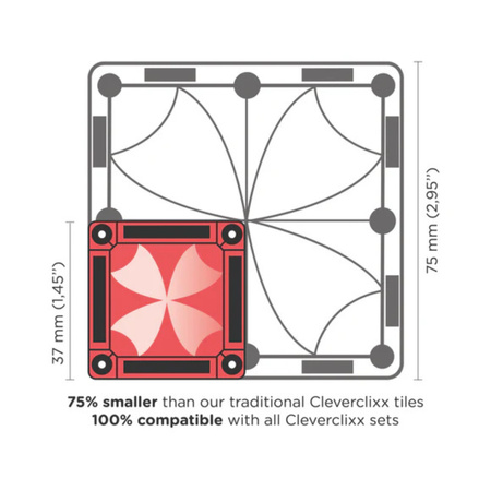 Cleverclixx - Klocki magnetyczne Mini Tiles Pack Pastel - 28 el.