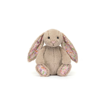 JellyCat Króliczek z Kwiecistymi Uszami Beżowy „Petal” 31 cm