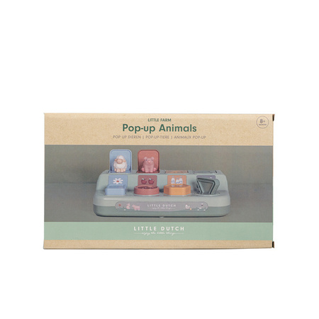 Little Dutch Pop-up Little Farm – interaktywna zabawka edukacyjna dla niemowląt 8m+