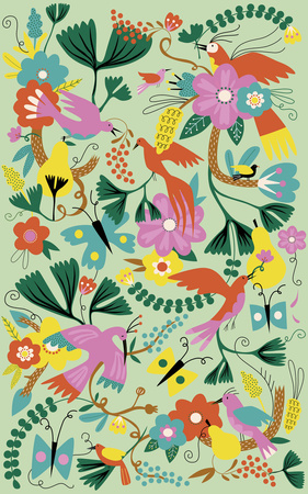 Auzou Brokatowy plakat z naklejkami Ptaki