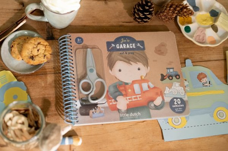 Little Dutch Kreatywny zeszyt z nożyczkami Jim & Friends – zestaw kreatywny do wycinania 3+