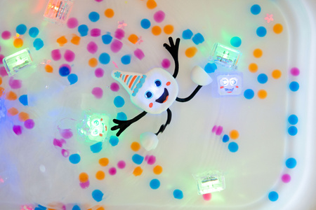 Glo Pals, Kostki sensoryczne świecące w wodzie Party Pal - zabawka kąpielowa, wielokolorowa