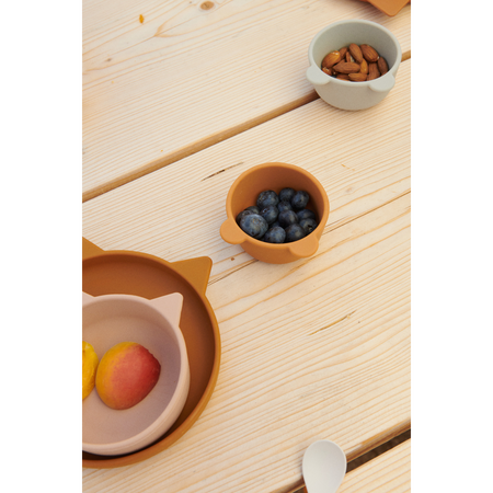 Liewood silikonowy zestaw obiadowy dla dzieci, kot, pale tuscany multi mix