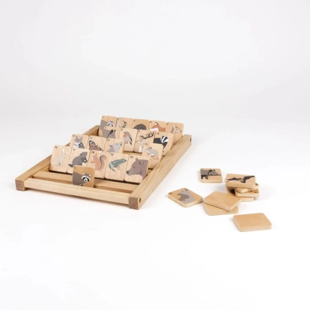 Egmont Toys – Gra drewniana „Kim jestem?” Zgadywanka edukacyjna dla dzieci