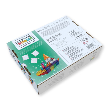 Cleverclixx – Klocki magnetyczne Inventive Pack Intense 110 el. + 15 el. brokatowych GRATIS