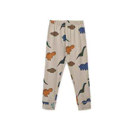 Liewood – Piżama dziecięca chłopięca w dinozaury, bawełna organiczna, długa, jesienna - 122 – wyprzedaż