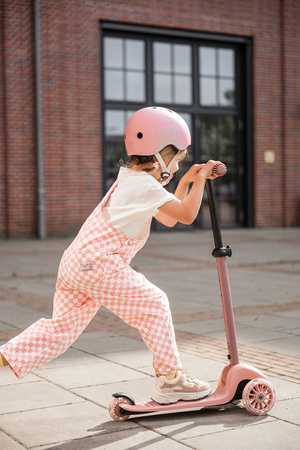 SCOOTANDRIDE Highwaykick 3S Hulajnoga z systemem sterowania 2w1 i kółkami LED składana 3+ Rose