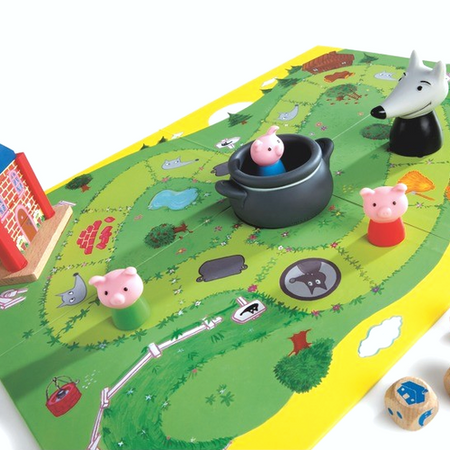 Djeco Gra planszowa Wilk i Świnki