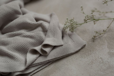 My Memi Bambusowy otulacz / lekki kocyk z jonami srebra 100x100 light grey