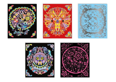 Janod Zestaw kreatywny Do zdrapywania Zwierzęce 7+