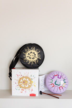 Bębenek językowy Tambu - Lawendowy Matowy 11 tonów | Instrument dla dzieci i dorosłych