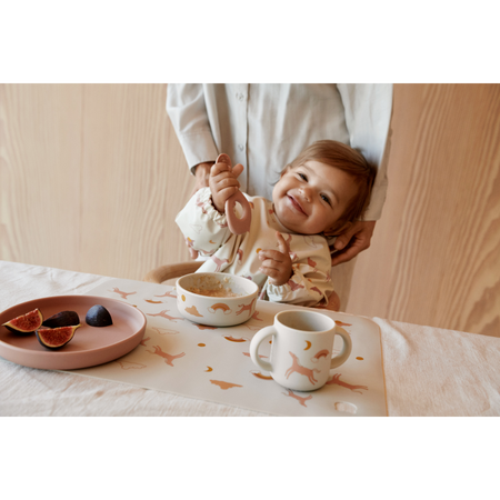 Liewood silikonowy zestaw obiadowy naczyń dla dzieci, Vivi Dream / Ecru