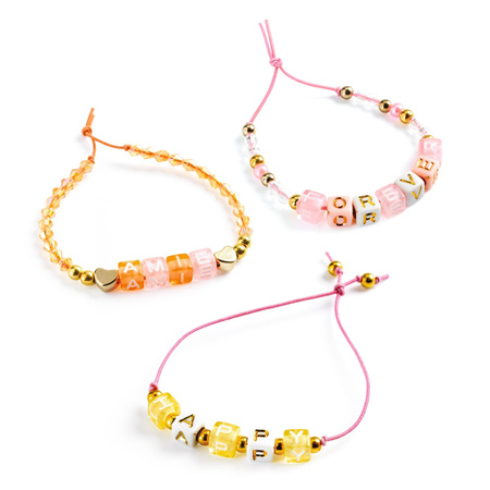 Djeco Zest. do tworz. biżuterii ZŁOTE LITERKI