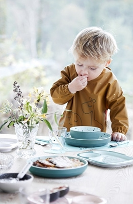 Done By Deer Dreamy Dots Zestaw Obiadowy Blue