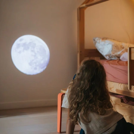 Kidywolf Projektor Ścienny Galaxy Kidystar – projektor 360°, muzyka, Bluetooth, 6 dysków, timer