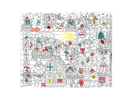 Omy SŁODKI KALENARZ ADWENTOWY Z KOLOROWANKĄ