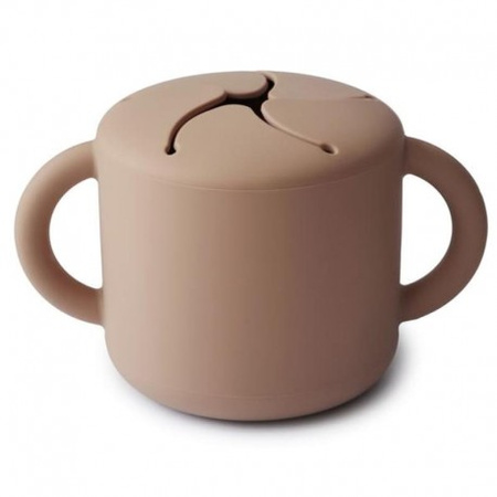 Mushie - Kubek niewysypek na przekąski SNACK CUP Natural