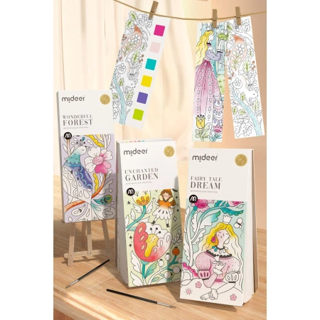 mideer Kolorowanka akwarelowa mideer –Zaczarowany ogród