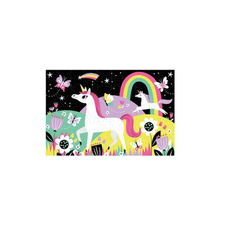 Mudpuppy Puzzle świecące w ciemności Jednorożce100