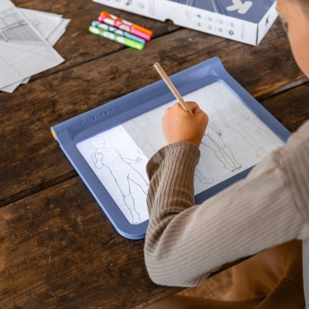 Podświetlany tablet rysunkowy +8 Kidydraw Pro Kidywolf niebieski - Manga