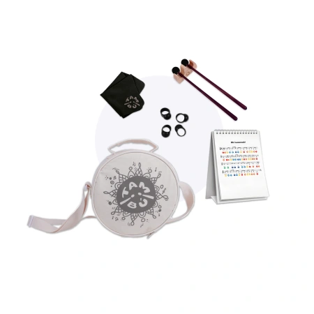 Tambú + 10 cali - duży bębenek językowy 11 tonowy niebieski - instrument muzyczny