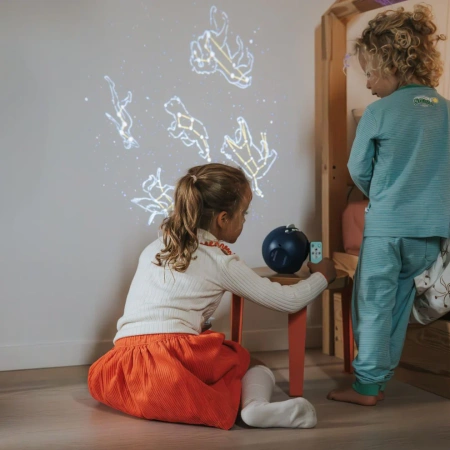 Kidywolf Projektor Ścienny Galaxy Kidystar – projektor 360°, muzyka, Bluetooth, 6 dysków, timer