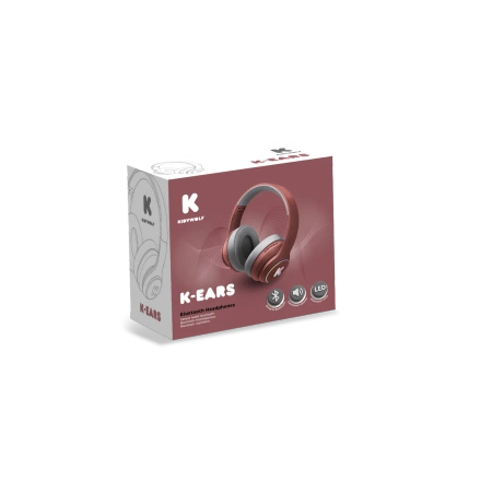 Kidywolf – słuchawki bezprzewodowe, bezpieczne dla dzieci 8+ z ograniczeniem głośności 85 dB | czerwone