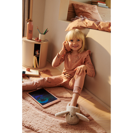 Liewood – Piżama dziecięca dziewczęca z falbankami, bawełna organiczna, długa, jesienna - rozmiar 104 – wyprzedaż