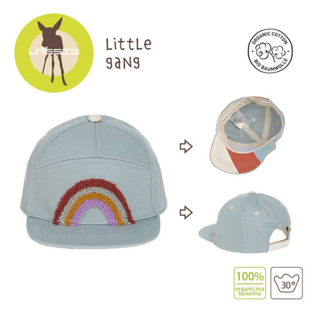 Lassig Czapka z daszkiem dziecięca Little Gang Rainbow light blue 2-6 lat