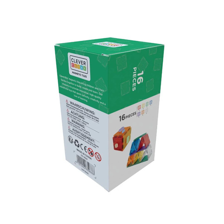 Cleverclixx Klocki magnetyczne Brick Tiles 16 el.