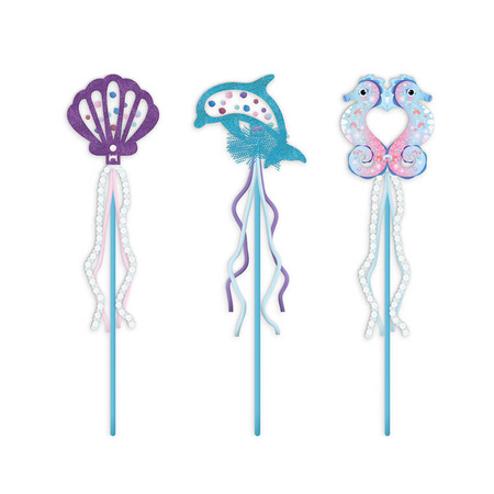 Janod Zestaw kreatywny Magic Ocean – 3 różdżki do samodzielnego wykonania 7+